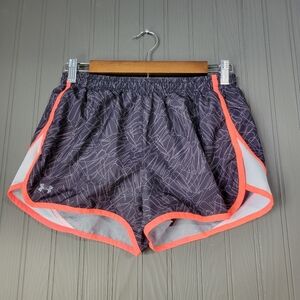 Under Armour Fly-By Running Shorts Lined Semi-Fitted Orange/Black Women's Small